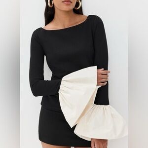 Staud Paige Top Black Ivory
